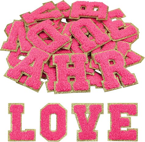 Amazon Morcheiong Pcs Self Adhesive Chenille Letter Patches A Z