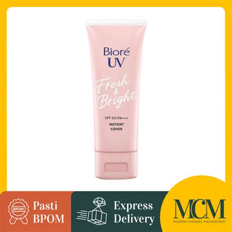 Jual Sunscreen Biore UV Fresh Bright Instant Cover SPF 50 PA 30