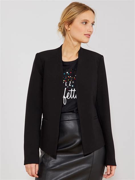 Veste Courte De Tailleur Noir Kiabi 10 00