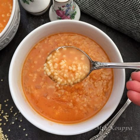 Sour Trahana Soup With Tomato Σούπα με ξινό τραχανά και ντομάτα