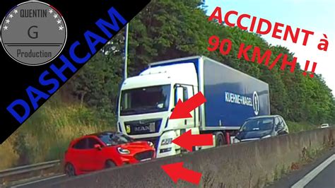 IMPRESSIONNANT ACCIDENT sur l A6 VOITURE EMPORTÉE par un CAMION