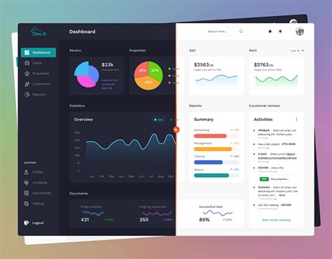 Real Estate Management Dashboard Ui Design Images Behance