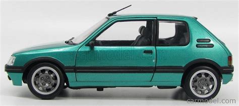 NOREV 184850 Escala 1 18 PEUGEOT 205 1 9 GTi GRIFFE 1990 GREEN MET