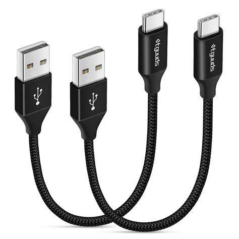 Etguuds Black Short Usb C Cable Ft Pack Usb To Usb C Cable A