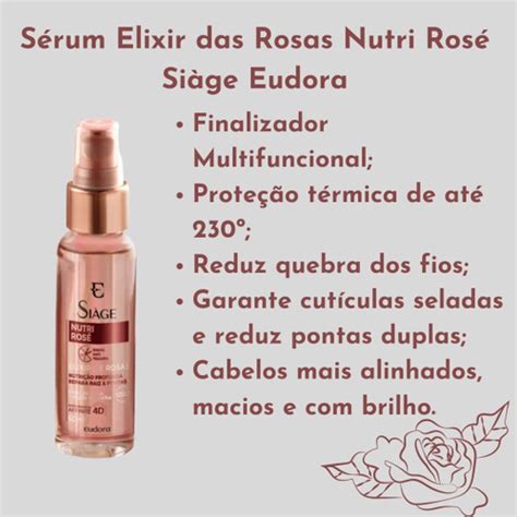 Eudora Si Ge S Rum Elixir De Rosas Finalizador Nutri Ros Em Promo O