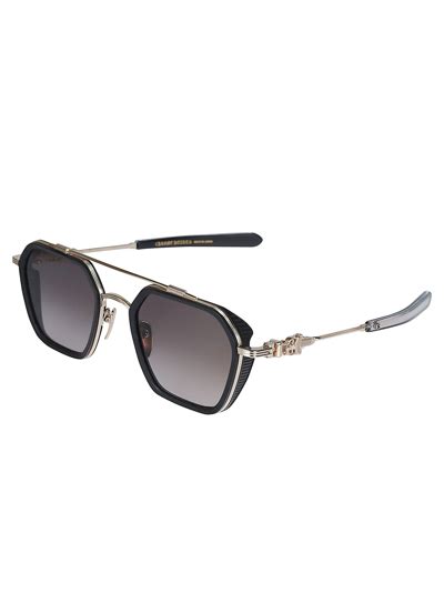 Chrome Hearts Hotation Sunglasses In Silver Black Modesens