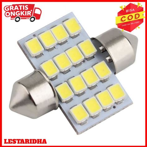 Lampu Led Interior Kabin Plafon Mobil Putih Terang Mm Festoon Smd