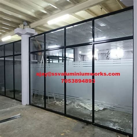 Black Aluminum Glass Office Partition At Rs 128 Sq Ft In New Delhi Id 27231900112