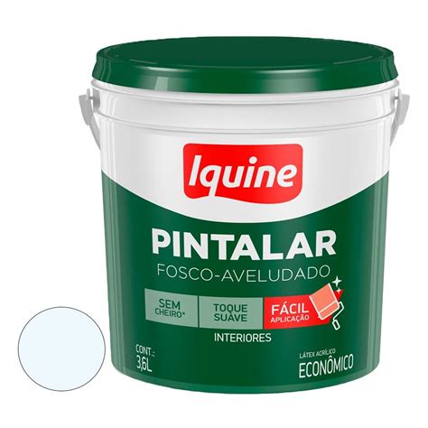 Tinta Vinil Acr Lica L Fosco Aveludado Pintalar Branco Neve Iquine