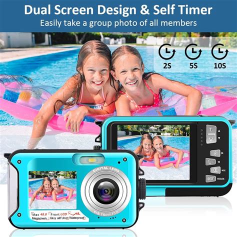 Underwater Camera Ft Waterproof Digital Camera K Mp Full Hd Dual