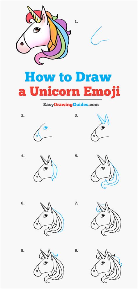 Cute Easy Unicorn Drawing Step By Step ~ 37 Easy Unicorn Drawing Step By Step Most Complete