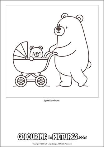 Lyra Dewbear By Colouring In Pictures Free Printable Bear Colouring Page