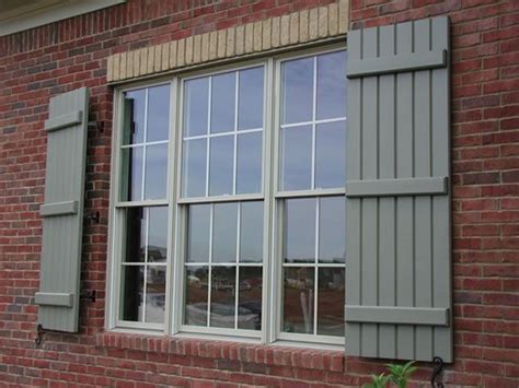 Red Brick With Olive Shutter Shutter House Shutters House Colors