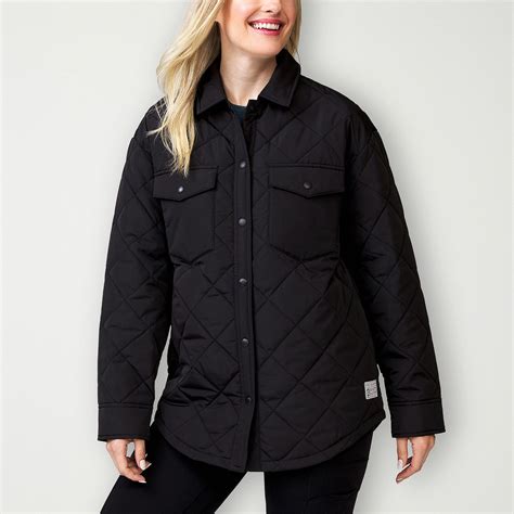 Free Country Womens Water Resistant Midweight Quilted Jacket Color Black Jcpenney