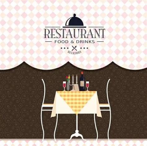 Restaurant Menu Cover Template Classical Decoration Vectors Graphic Art