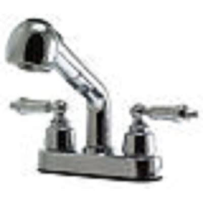 RV Kitchen Faucet With Pull Out Sprayer, 4", 2 Hole, Chrome