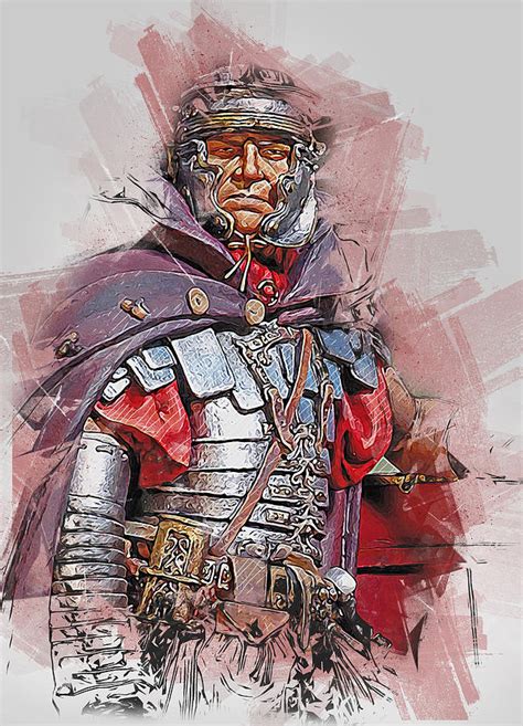 Portrait Of A Roman Legionary 44 Painting By Am Fineartprints Fine