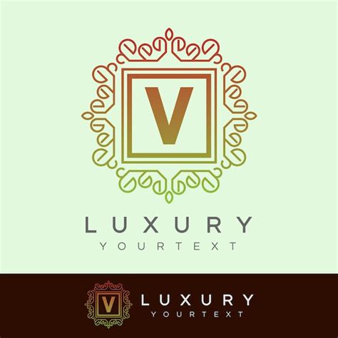 Luxe Initial Lettre V Logo Design Vecteur Premium