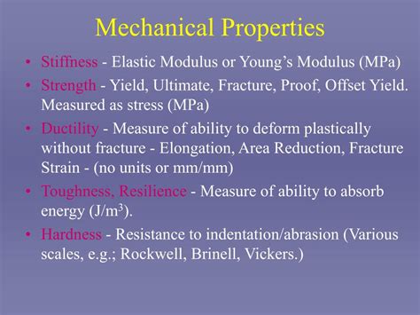 Ppt Mechanical Properties Of Metals Powerpoint Presentation Free