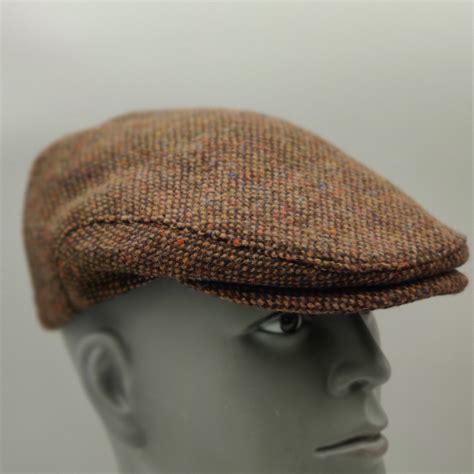 Traditional Irish Tweed Flat Cap Paddy Cap Speckled Brown Etsy