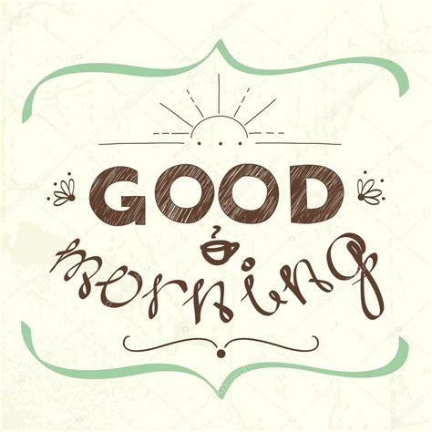 Good Morning Stock Vector Tashanatasha