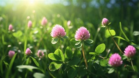 Premium Photo Vibrant Blossoms In A Sunlit Garden Surrounded By Lush