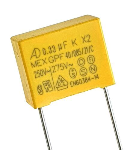 Pcs Uf V Nf Mpx X Ad Brand Safety Capacitor Pitch Mm