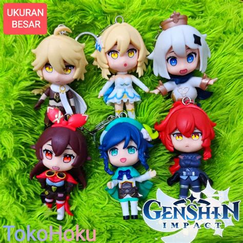 Jual Gantungan Kunci Genshin Impact Game Action Figure Keychain