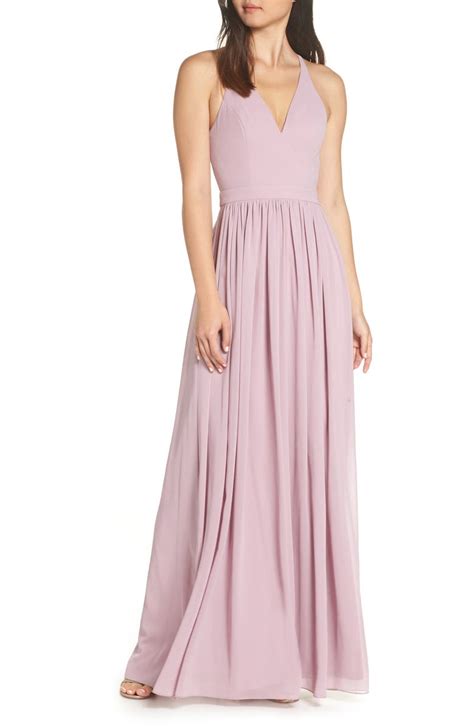 Lulus Everlasting Beauty Lace Back Chiffon Gown Nordstrom