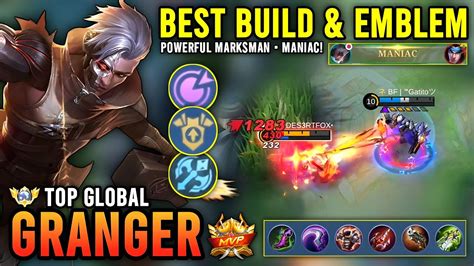 Maniac Granger Best Build Emblem Top Global Granger Gameplay