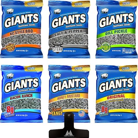 Amazon Giants Sunflower Seeds Variety Pack 6 Pack 5 Ounces Per