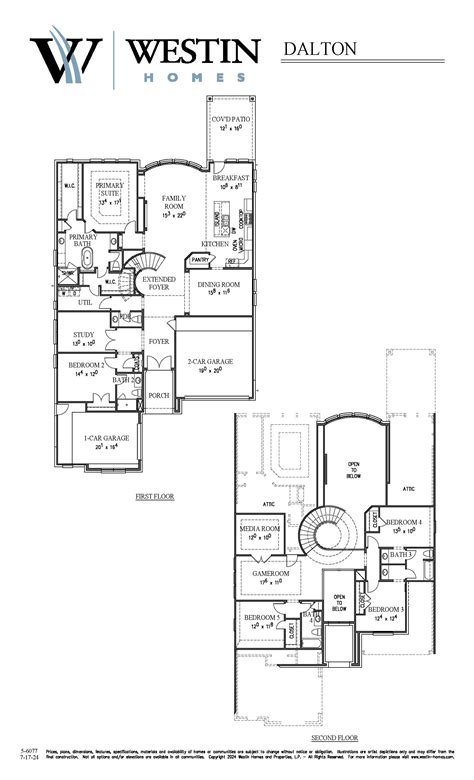 Westin Homes - The Dalton Floor Plan