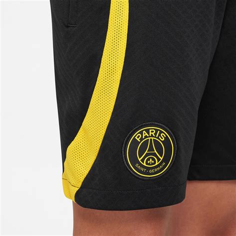 Short entraînement junior PSG Strike noir jaune 2022 23 sur Foot fr