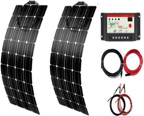 Amazon AUECOOR 200 Watts 12 Volts Flexible Solar Panel Kit