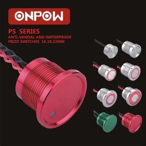 ONPOW 16mm To 22mm Iluminated Piezoelectric Switches For Industrial