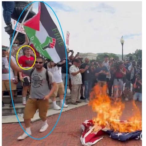 burn  sh feds charge dc protestor  destroyed american flag