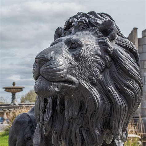 Pair Of Bronze Lion Statue