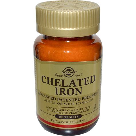 Solgar Chelated Iron Tablets Iherb