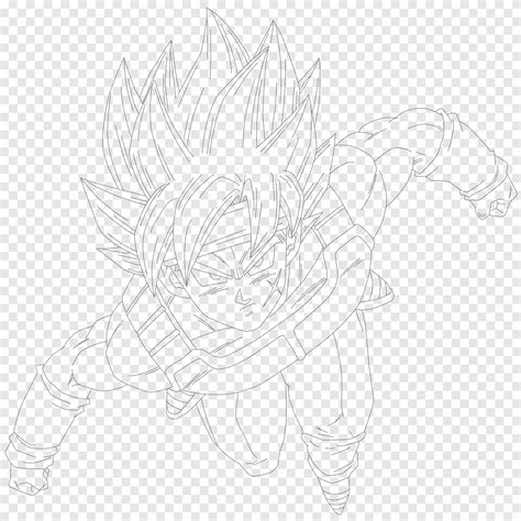 Bardock Super Saiyan Line Art Dibujo De Bardock Png Pngegg