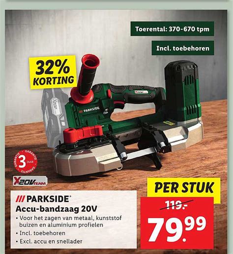 Parkside Accu Bandzaag 20V Aanbieding Bij Lidl 1Folders Nl