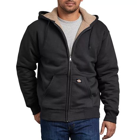 Dickies Mens Sherpa Lined Fleece Hoodie Black Xl The Home Depot Canada