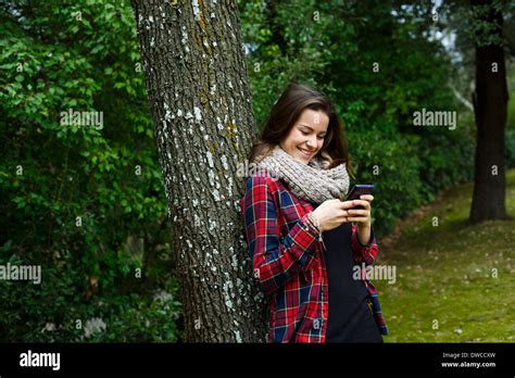 Teenage Girls Using Cell Hi Res Stock Photography And Images Alamy