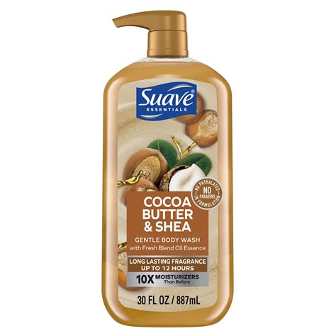 Suave Essentials Gentle Body Wash Cocoa Butter Shea 30 Oz Walmart