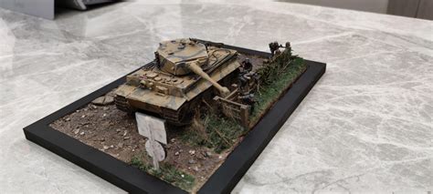 Tamiya 1/35 Tiger. My first tank and diorama. Inspired by the game Hell ...