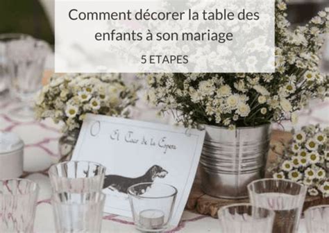 Comment D Corer La Table Des Enfants Son Mariage En Tapes