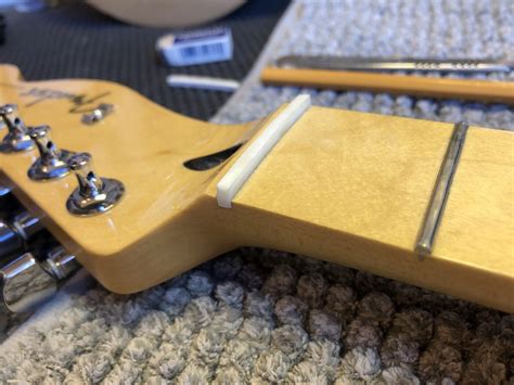 New Bone Nut On Fender Telecaster Ozzy Owls Guitar Sanctuary