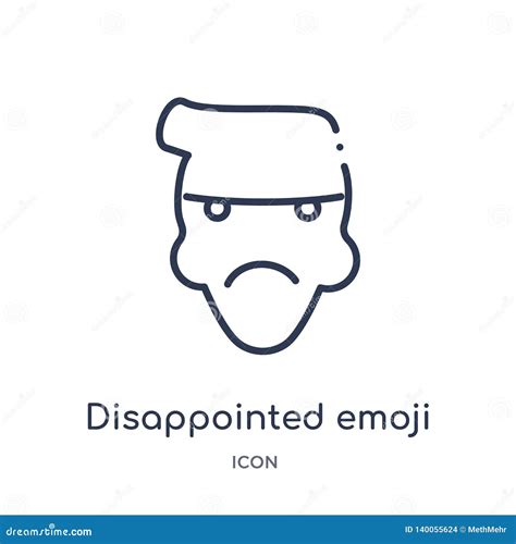 Linear Disappointed Emoji Icon From Emoji Outline Collection Thin Line