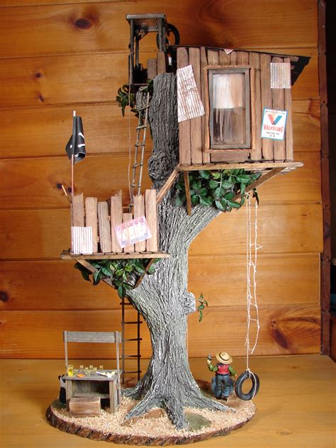112 Scale Handcrafted Tree House By Ann Maselli By Miniaturemadness On