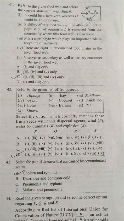 Refer To The Given Food Web And Select The Correct Statement Regarding It