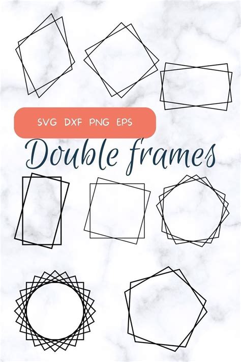 Double Frames SVG Rectangle Frame SVG Double Frame Frame Square Frames